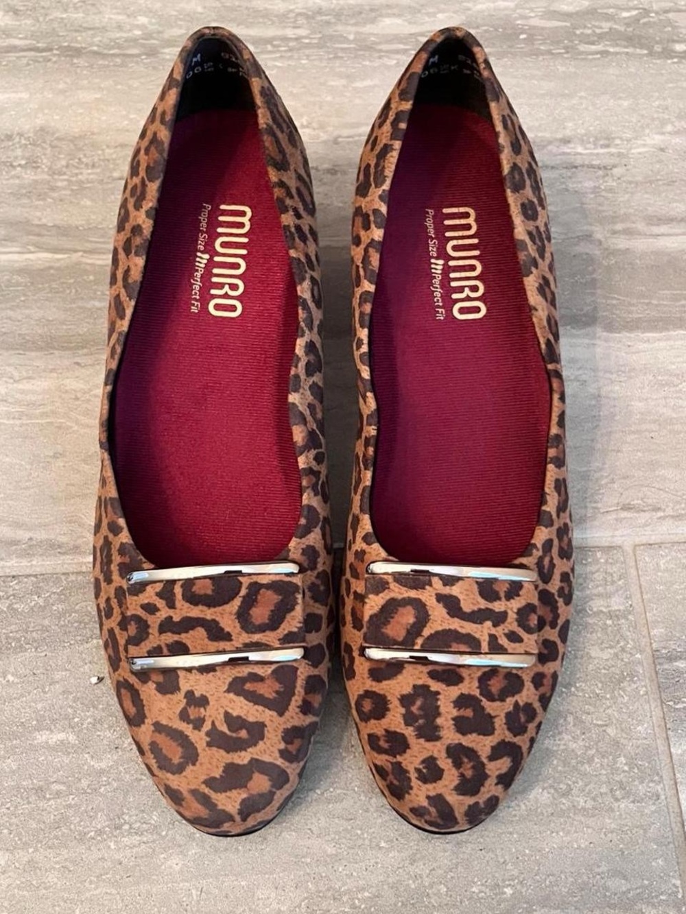 Munro Leopard Print Women's Loafer Heels Brown